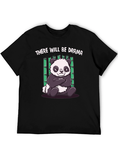 Drama Panda Black T-Shirt - Funny Graphic Tee