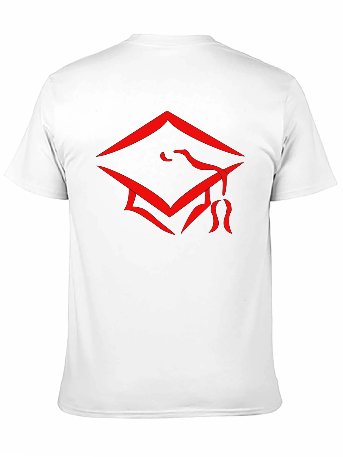 Graduation Cap Graphic Tee - Stylish Black Cotton T-Shirt