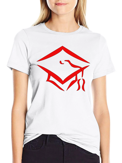 Graduation Cap Graphic Tee - Stylish Black Cotton T-Shirt