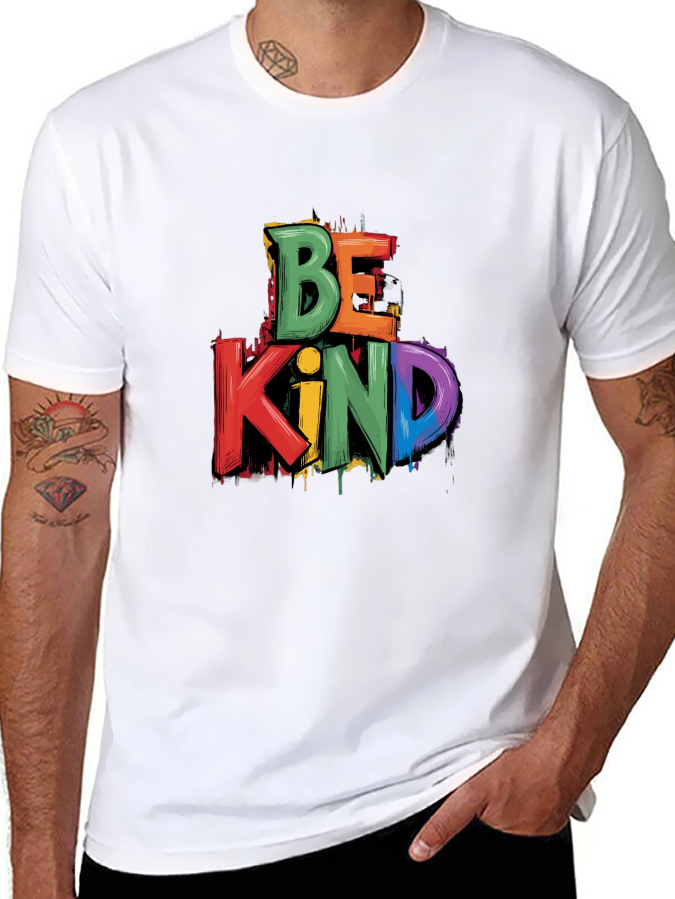 Be Kind Graphic Tee - Mens Black T-Shirt