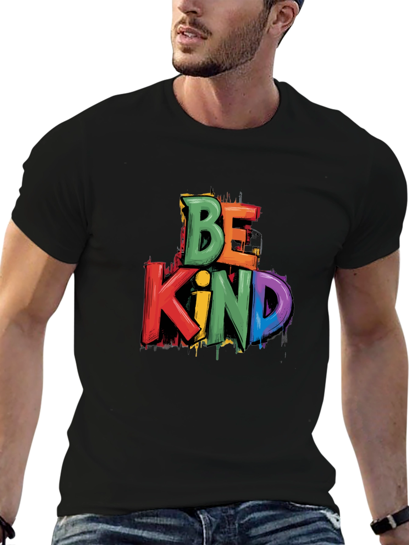 Be Kind Graphic Tee - Mens Black T-Shirt