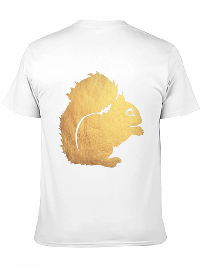 Squirrel Graphic Print Black T-Shirt