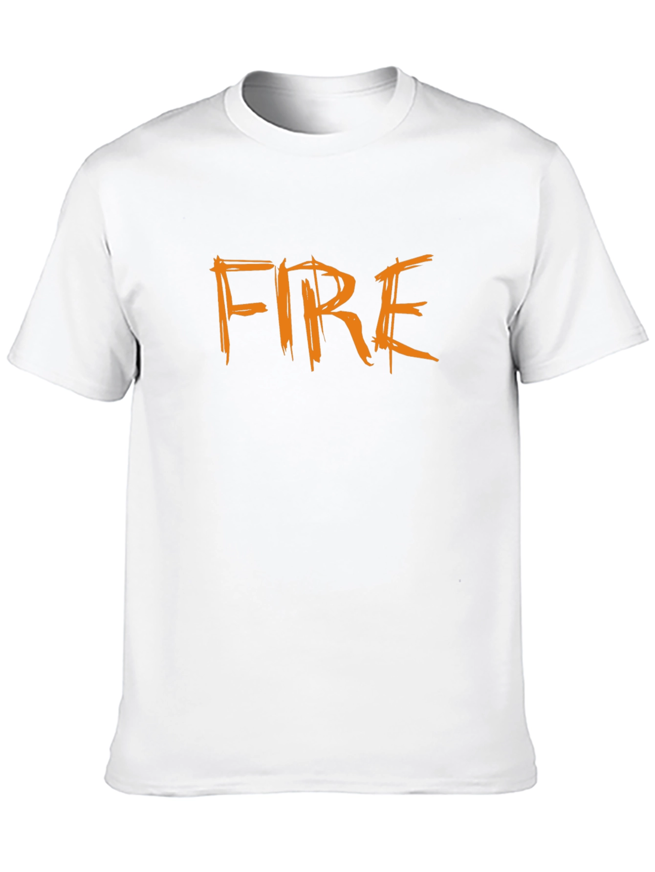 Fire Graphic T-Shirt - Bold Black Cotton Tee