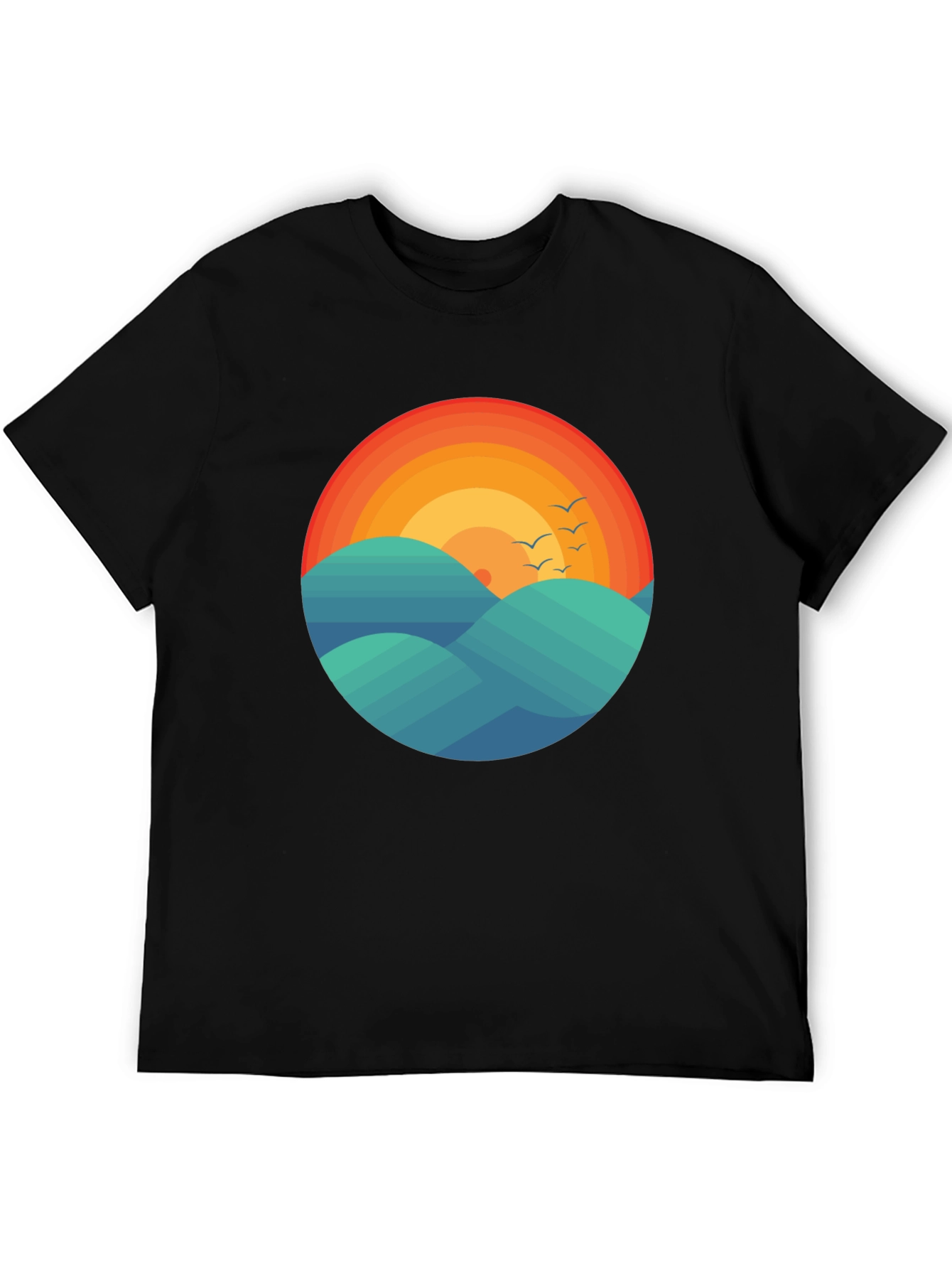 Sunset Waves Graphic Tee - Comfort Fit