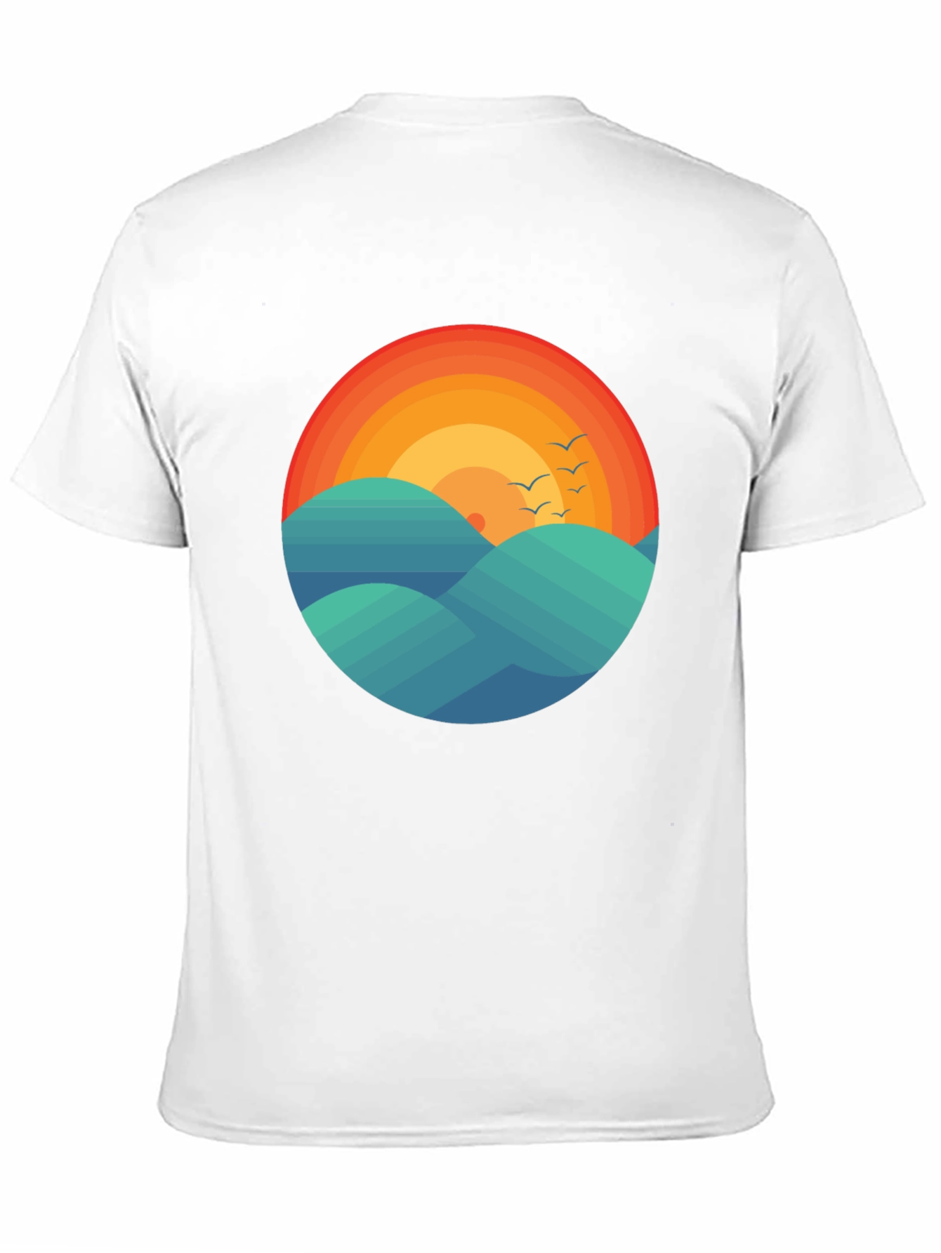 Sunset Waves Graphic Tee - Comfort Fit