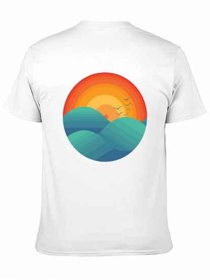 Sunset Waves Graphic Tee - Comfort Fit