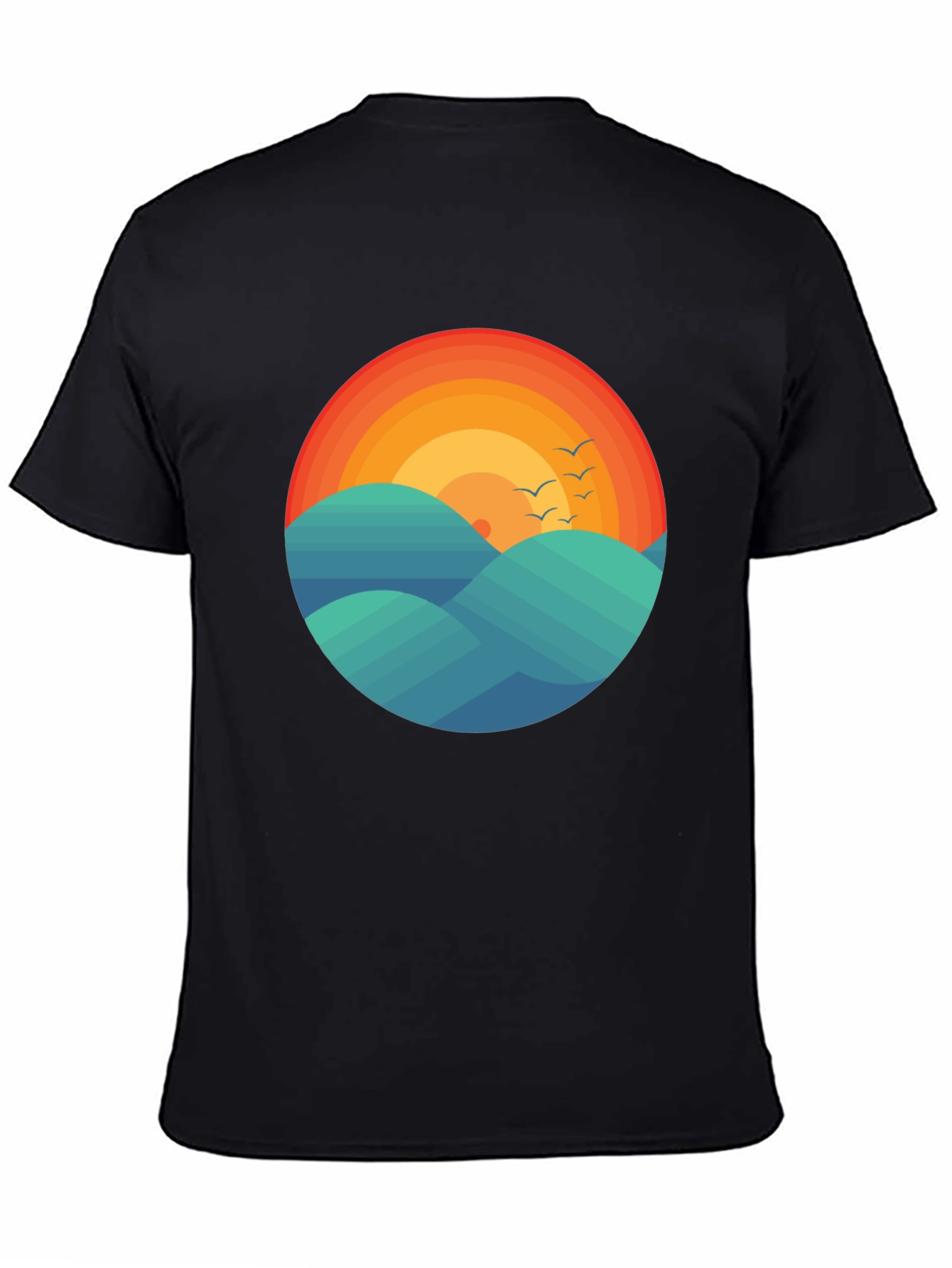 Sunset Waves Graphic Tee - Comfort Fit