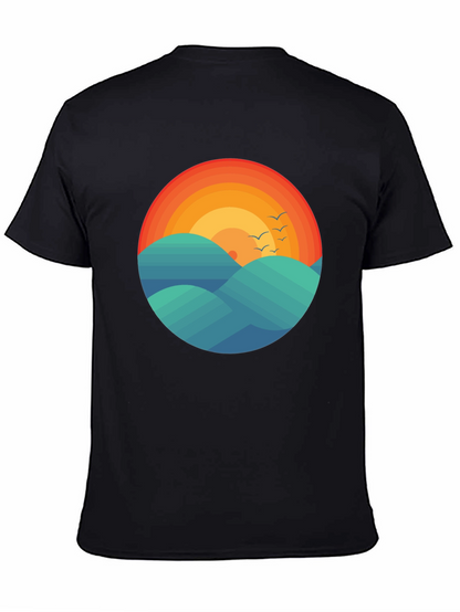 Sunset Waves Graphic Tee - Comfort Fit