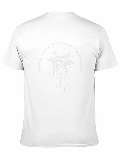 A Good Day Head Flowers Graphic Tee - Black