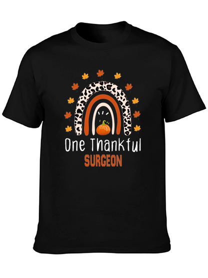 Thankful Surgeon Thanksgiving Rainbow T-Shirt