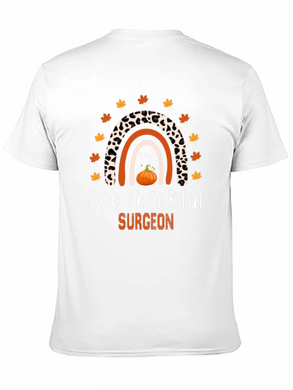 Thankful Surgeon Thanksgiving Rainbow T-Shirt