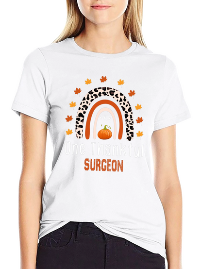 Thankful Surgeon Thanksgiving Rainbow T-Shirt