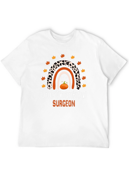 Thankful Surgeon Thanksgiving Rainbow T-Shirt