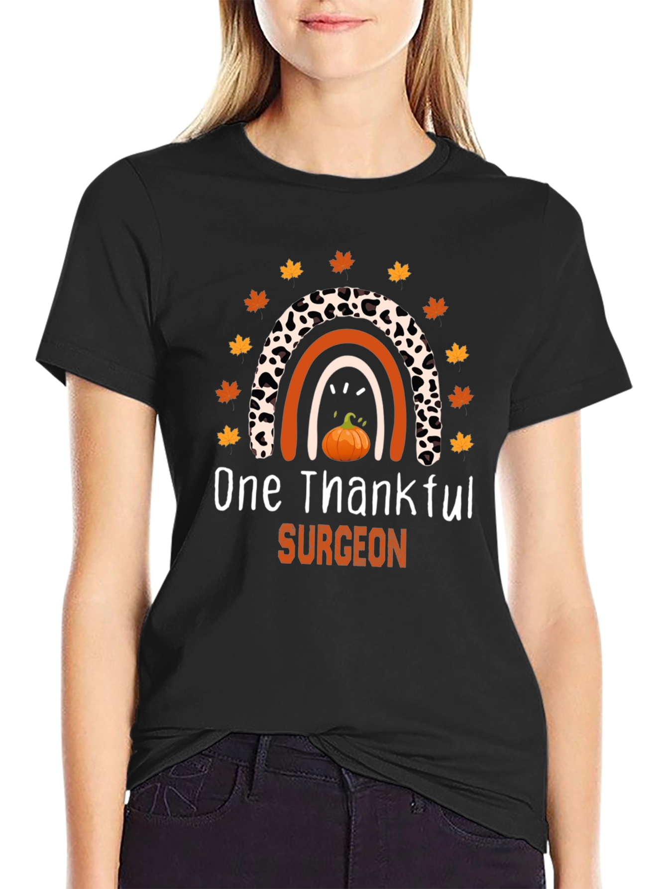 Thankful Surgeon Thanksgiving Rainbow T-Shirt