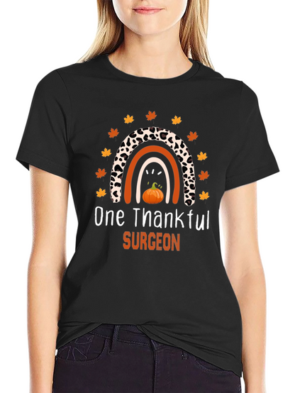 Thankful Surgeon Thanksgiving Rainbow T-Shirt