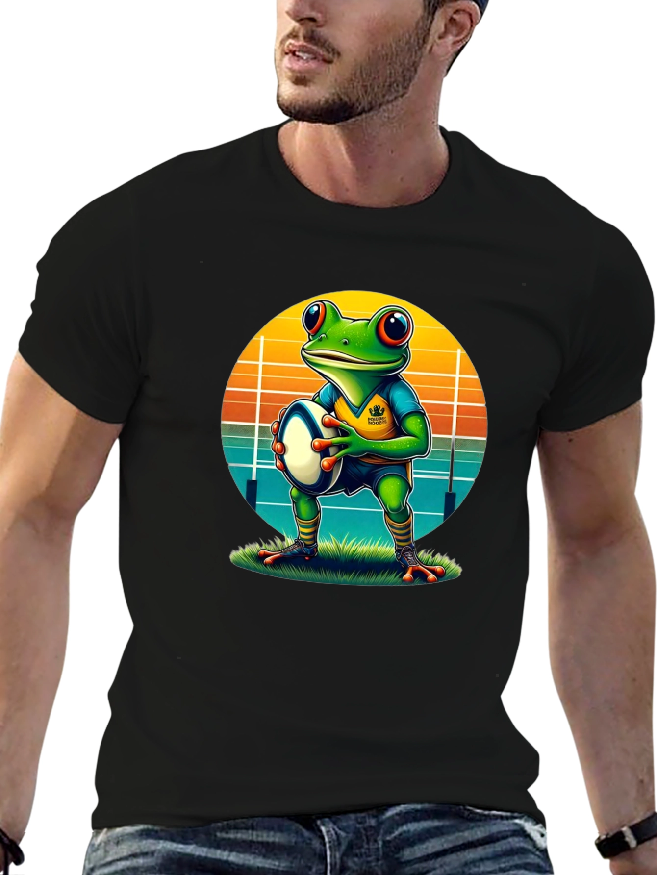 Frog Rugby T-Shirt - Unique Graphic Tee