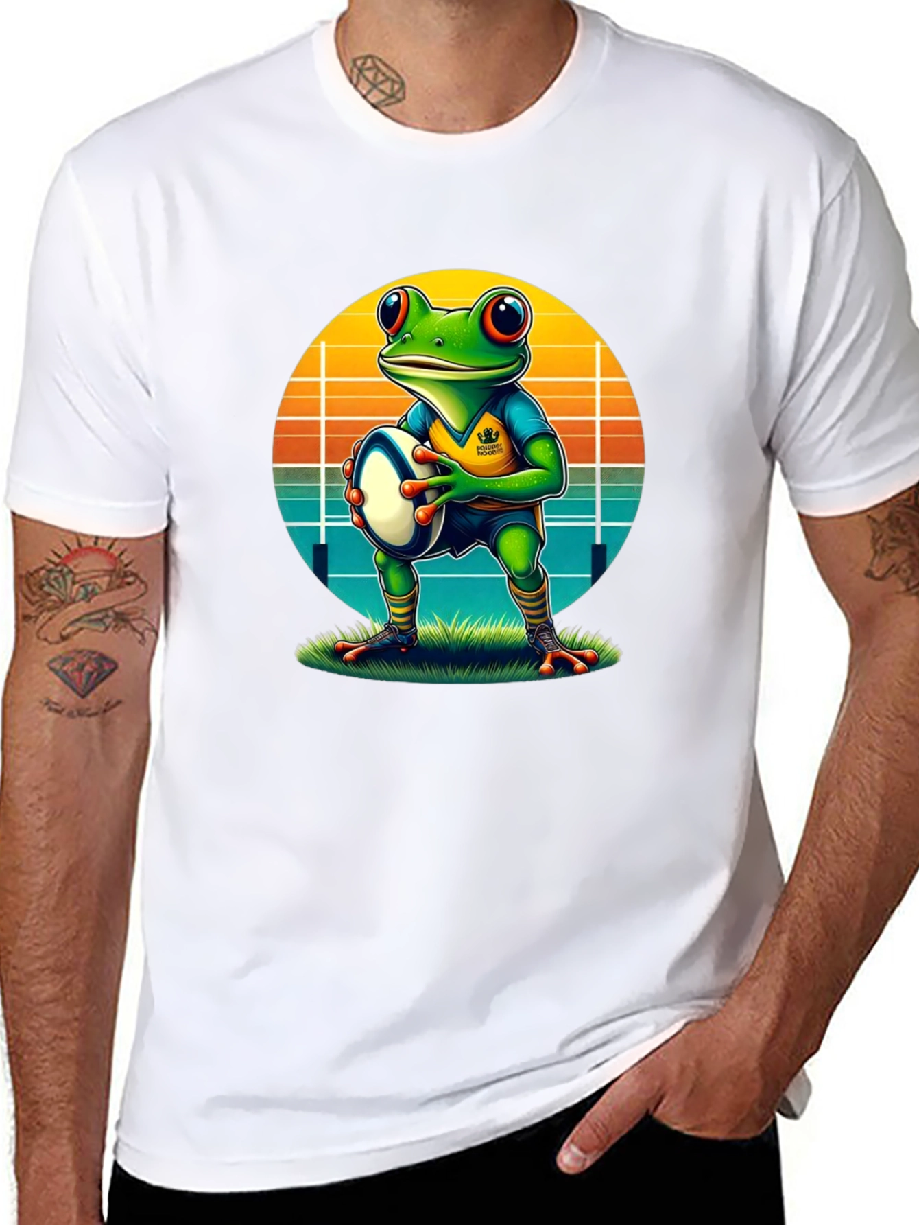 Frog Rugby T-Shirt - Unique Graphic Tee