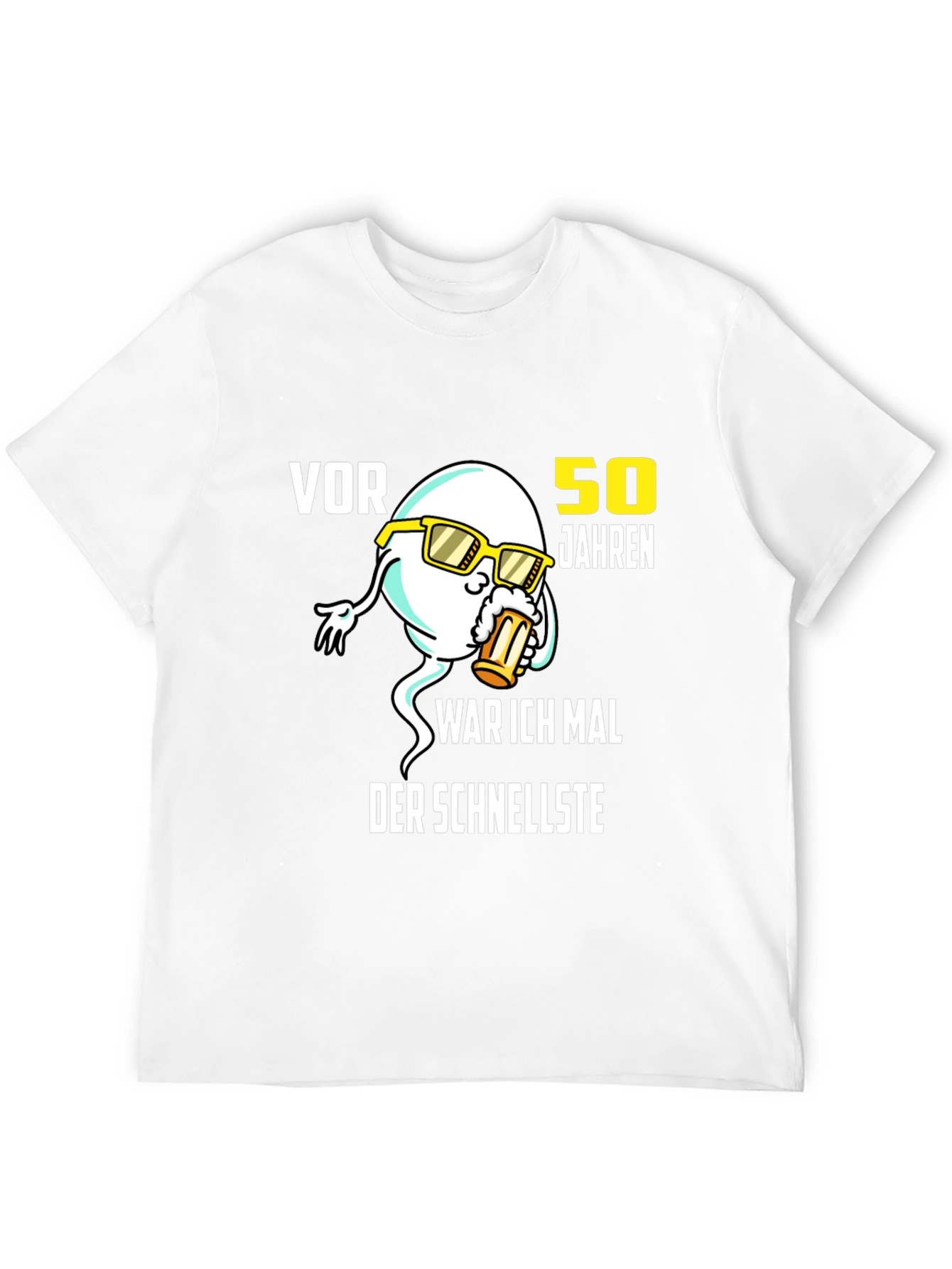 Funny 50th Birthday T-Shirt: Fastest Sperm Design