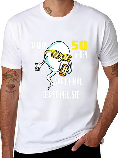 Funny 50th Birthday T-Shirt: Fastest Sperm Design