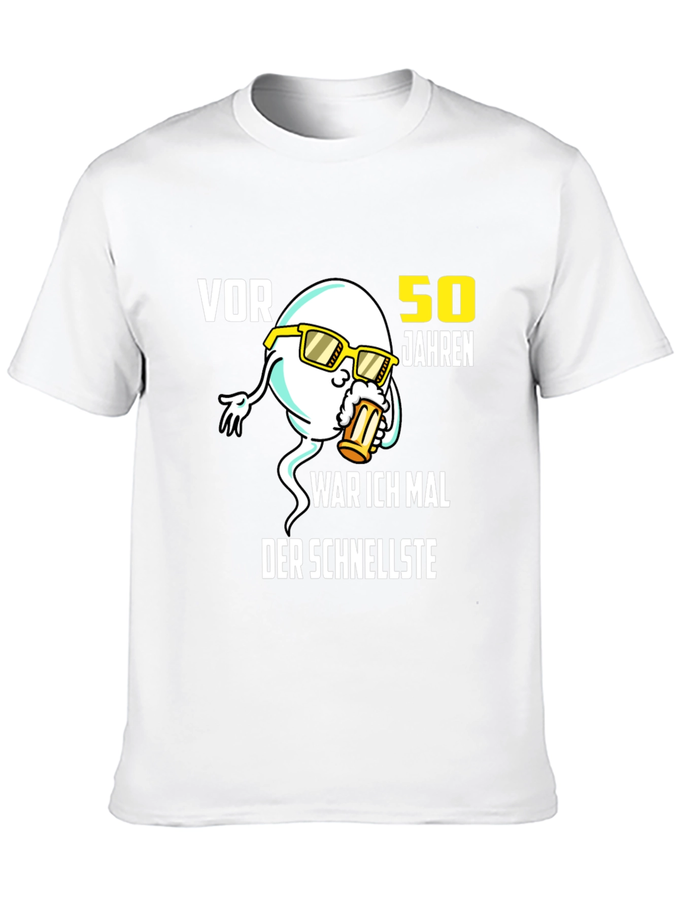 Funny 50th Birthday T-Shirt: Fastest Sperm Design