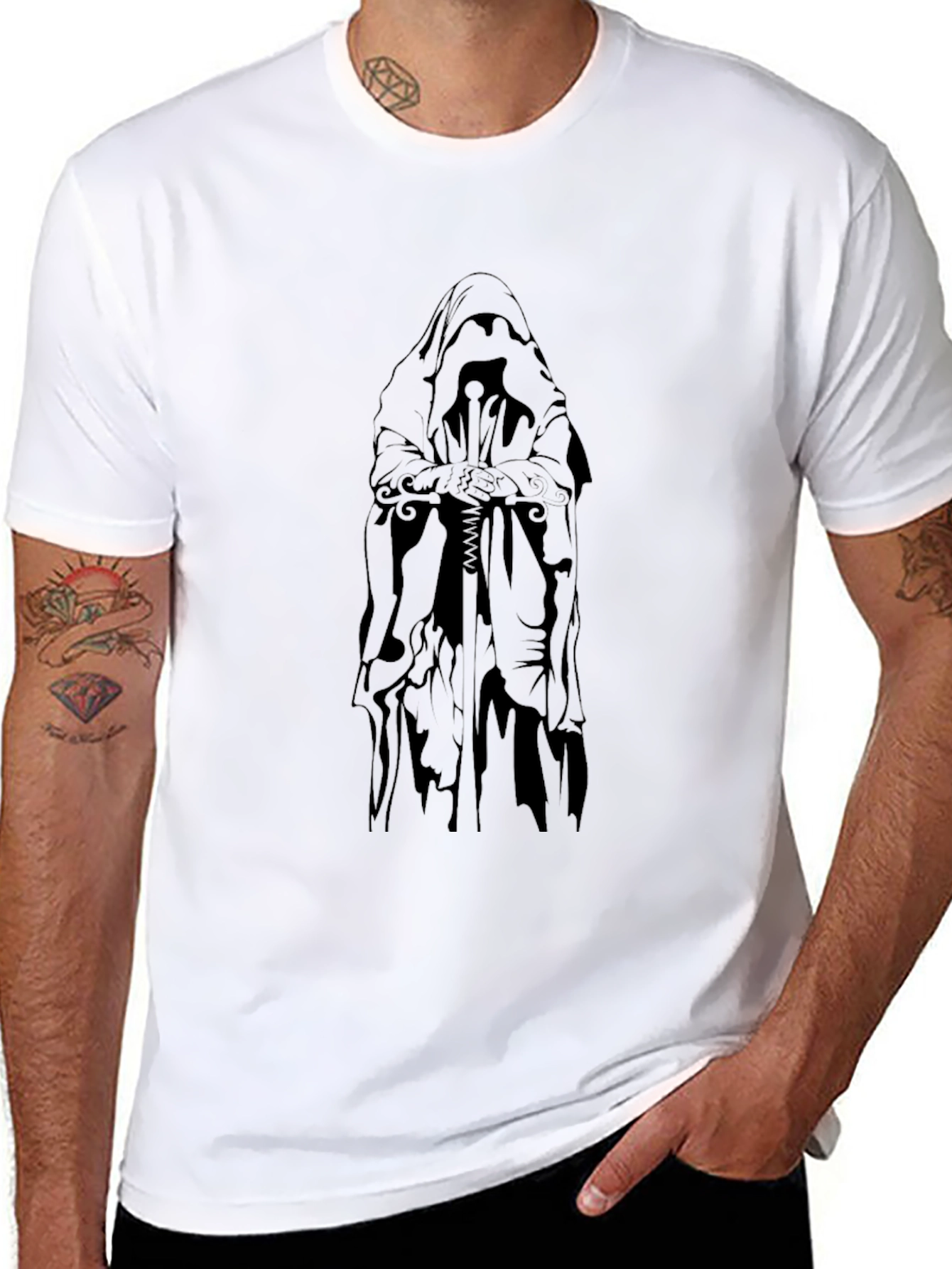 Grim Reaper T-Shirt - Gothic Style Black Tee