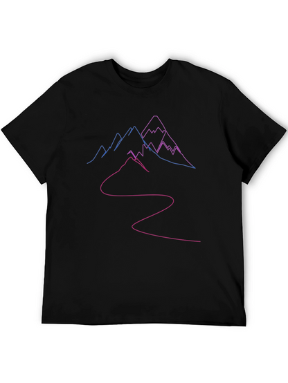 Mountains Outline Graphic T-Shirt