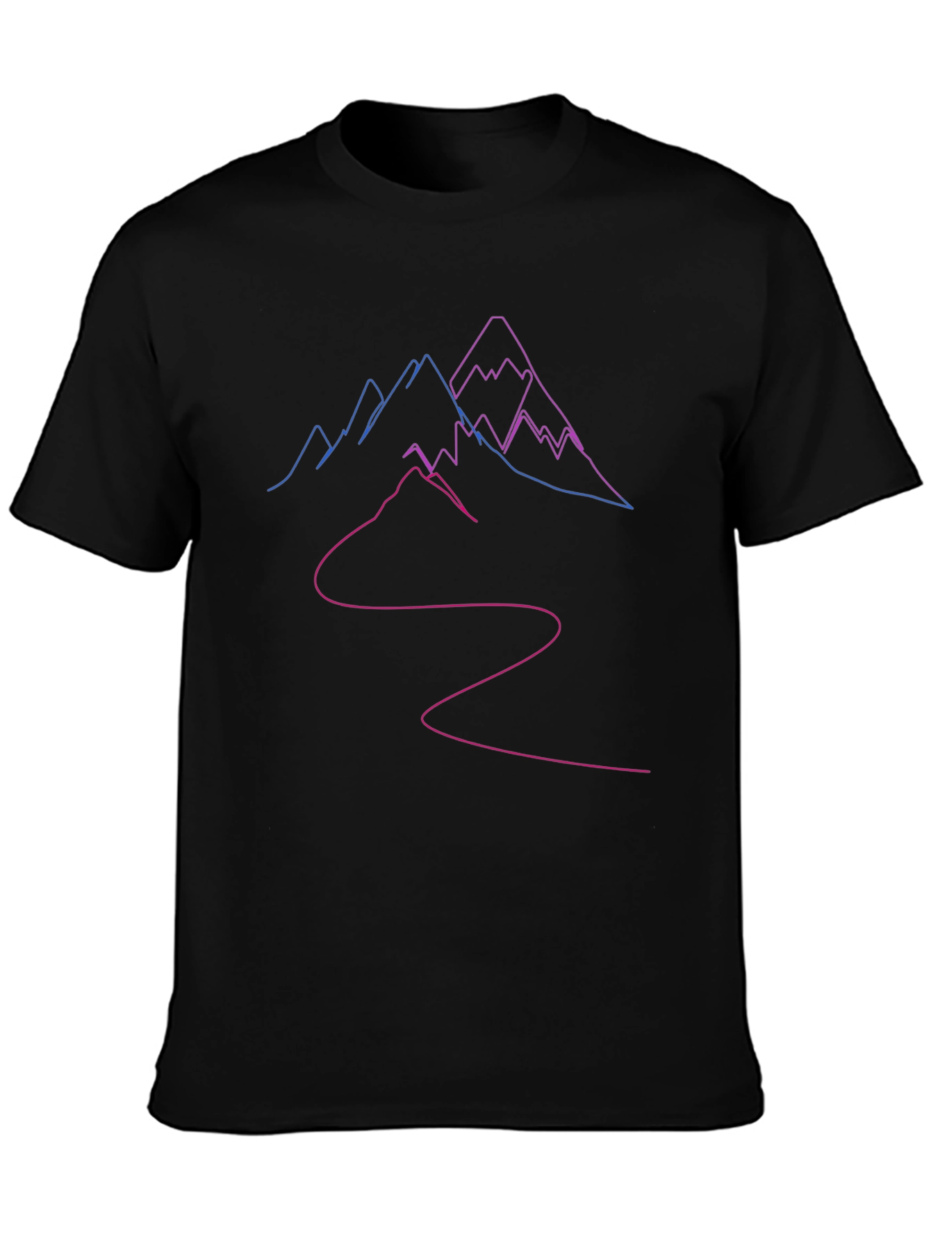 Mountains Outline Graphic T-Shirt