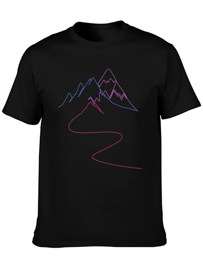 Mountains Outline Graphic T-Shirt