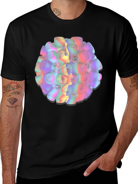 Abstract Sphere Graphic Tee - Modern Art Shirt