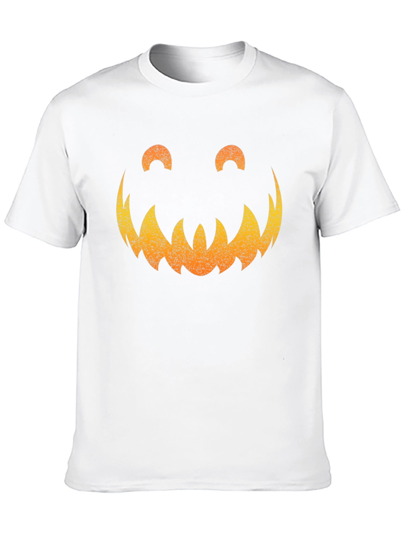 Spooky Pumpkin Face Graphic Tee - Halloween Shirt
