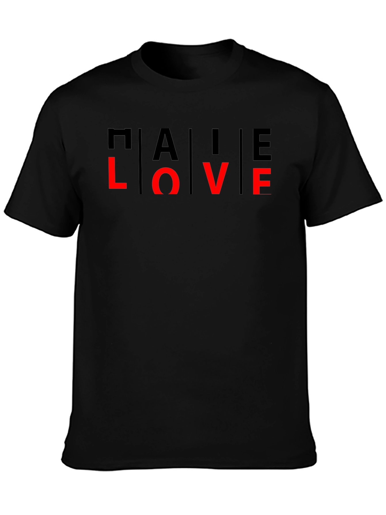TALE LOVE Graphic T-Shirt - Black Crew Neck Tee