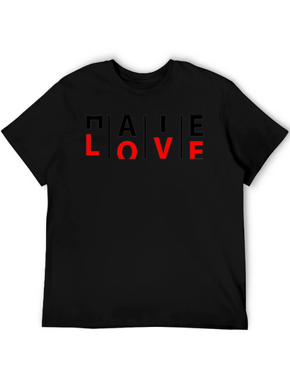 TALE LOVE Graphic T-Shirt - Black Crew Neck Tee