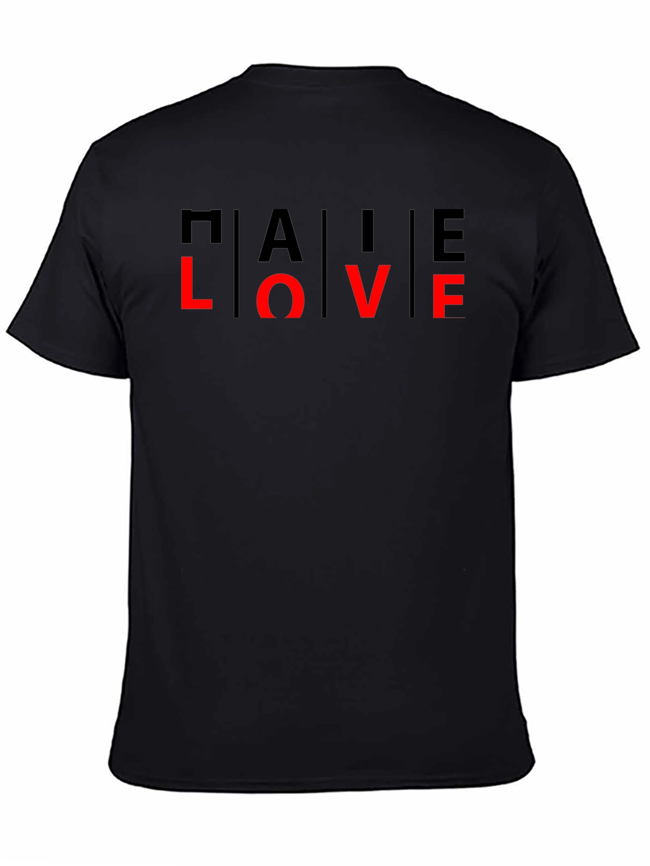 TALE LOVE Graphic T-Shirt - Black Crew Neck Tee