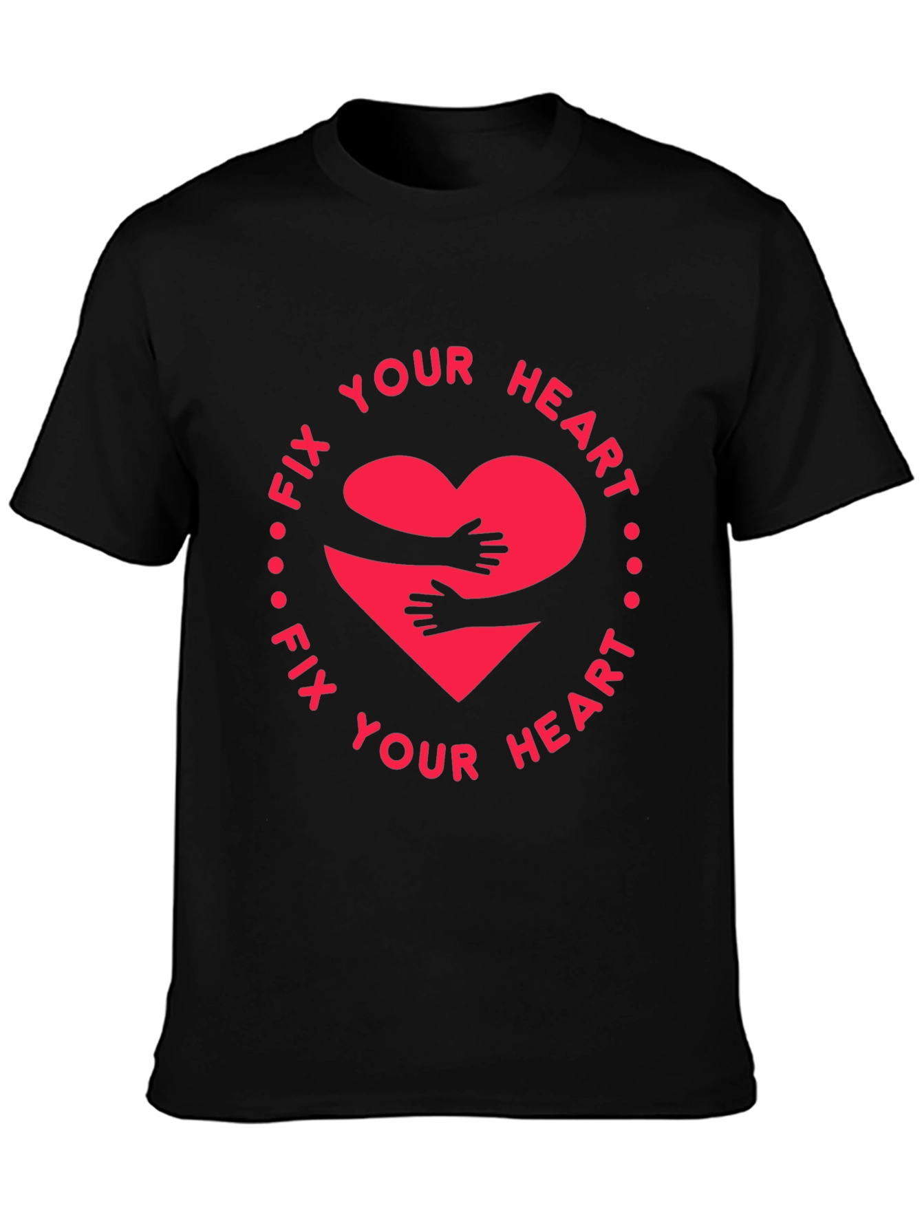 Fix Your Heart Graphic Tee - Black