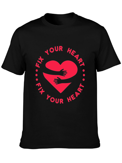 Fix Your Heart Graphic Tee - Black
