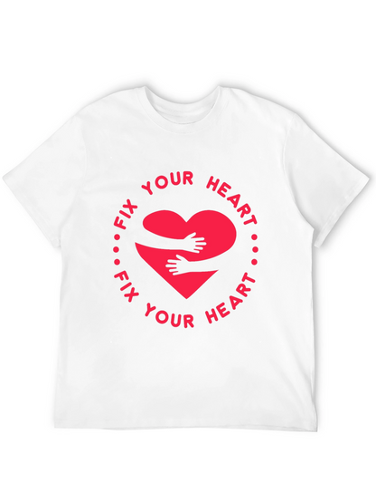 Fix Your Heart Graphic Tee - Black