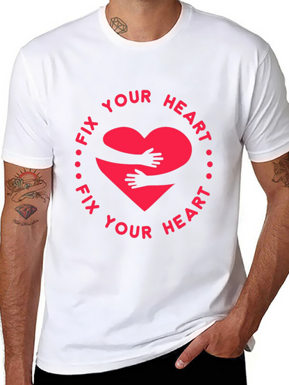 Fix Your Heart Graphic Tee - Black