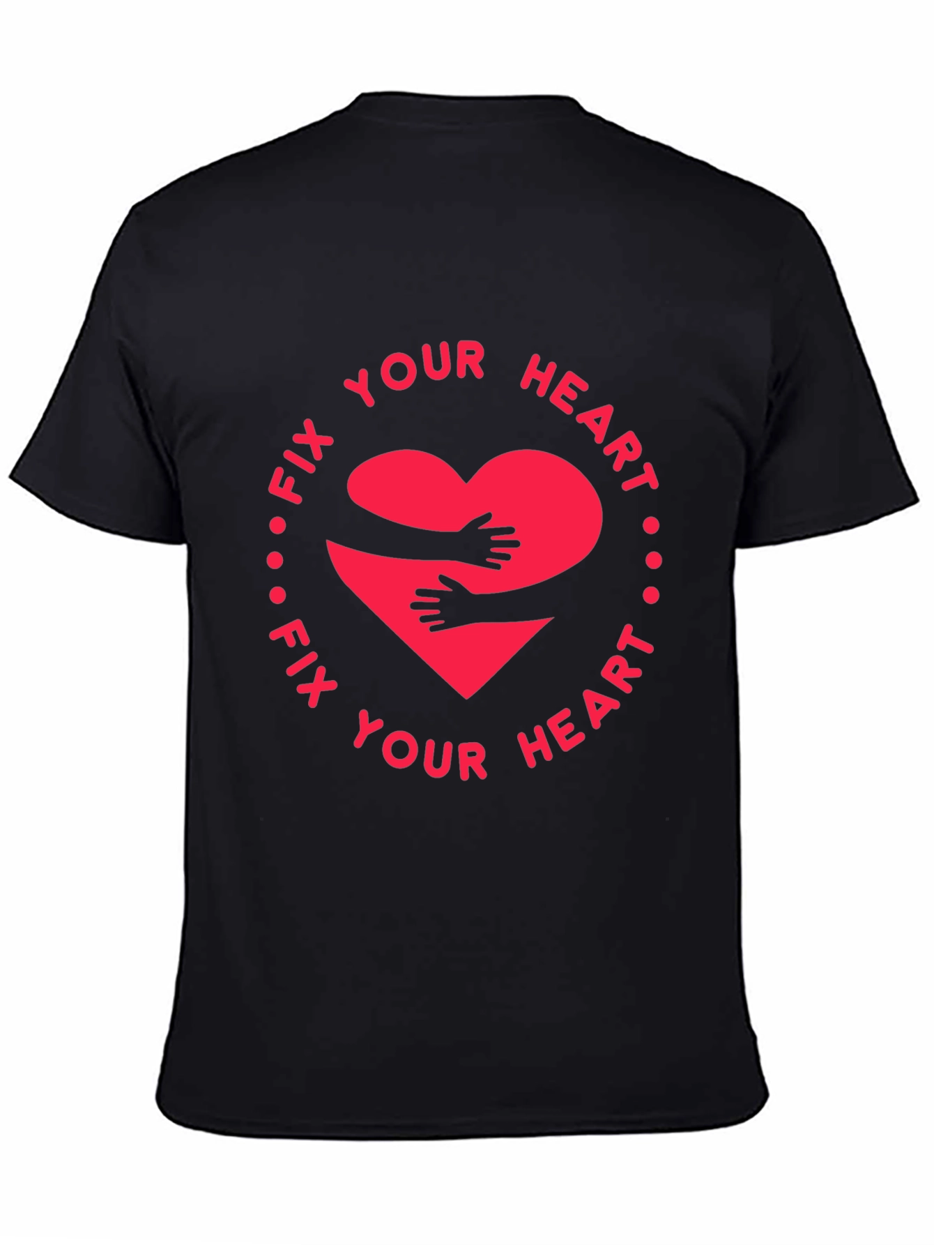 Fix Your Heart Graphic Tee - Black