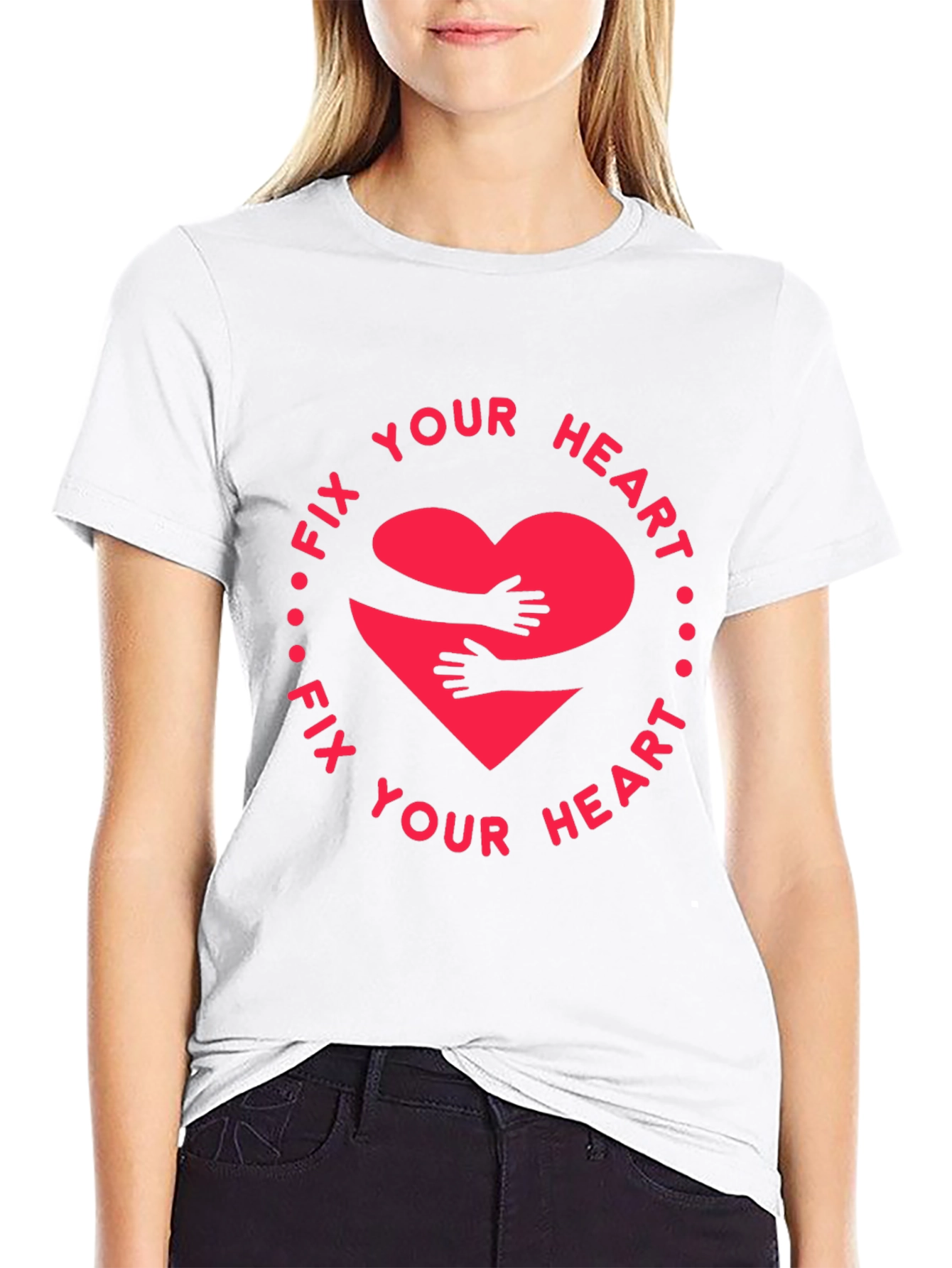 Fix Your Heart Graphic Tee - Black