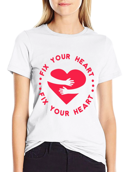 Fix Your Heart Graphic Tee - Black