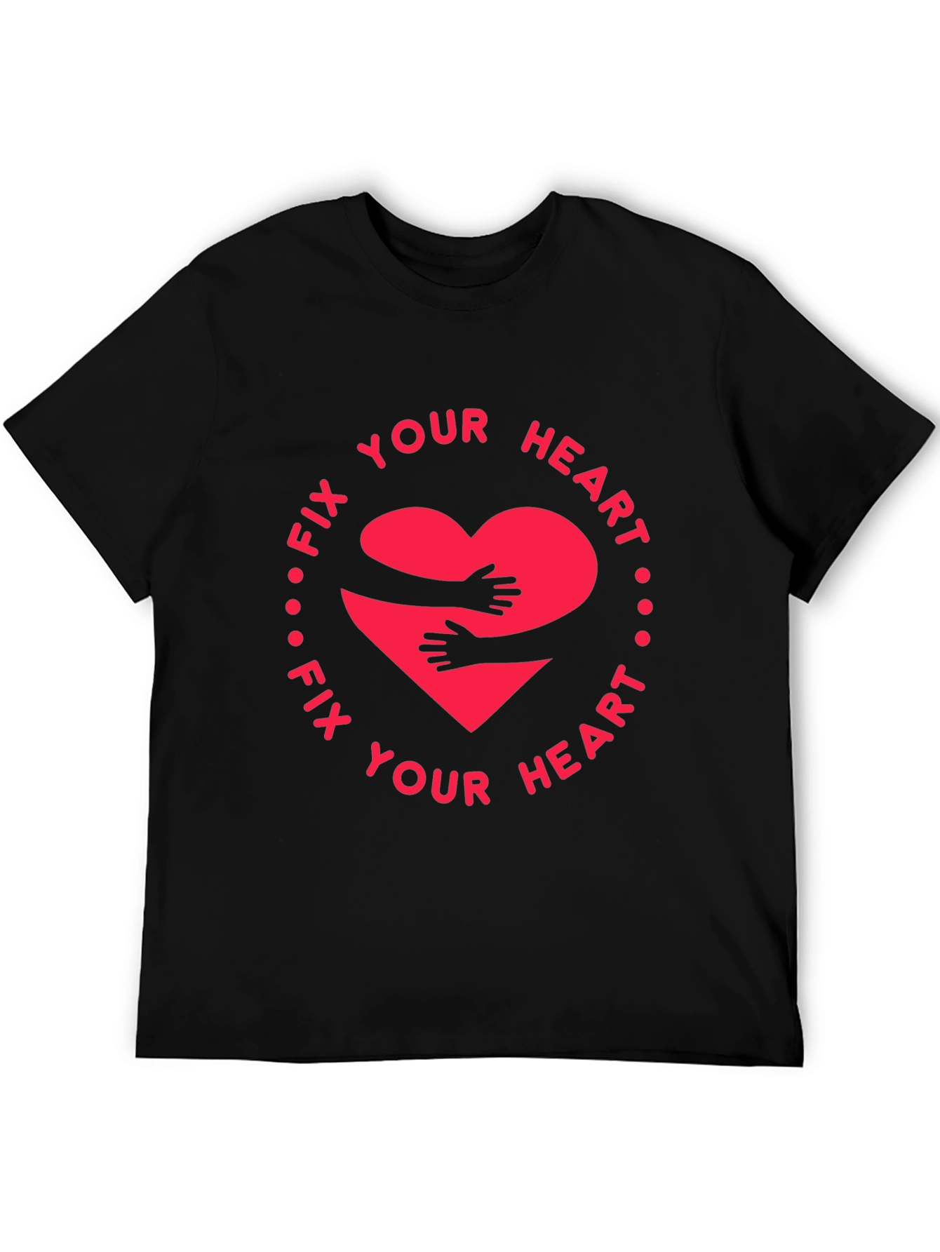 Fix Your Heart Graphic Tee - Black