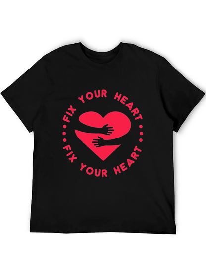 Fix Your Heart Graphic Tee - Black