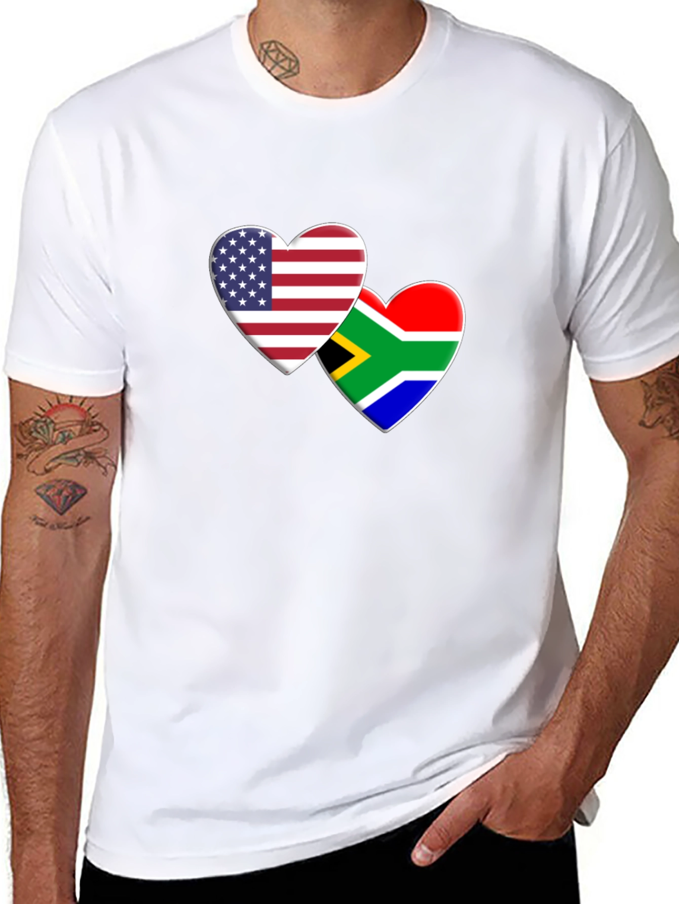 USA & South Africa Hearts T-Shirt