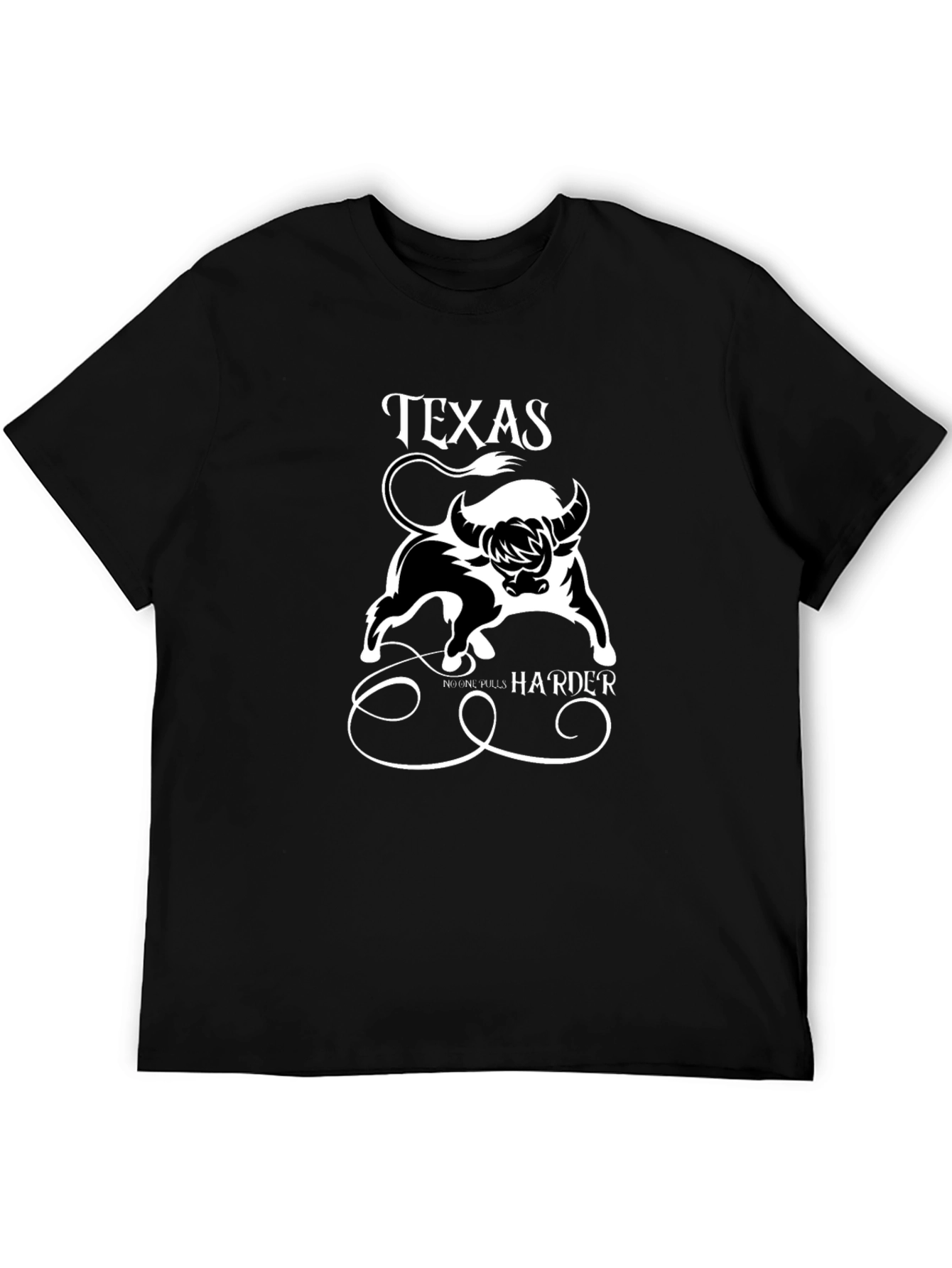 Texas Bull Graphic Print Mens T-Shirt