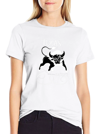 Texas Bull Graphic Print Mens T-Shirt