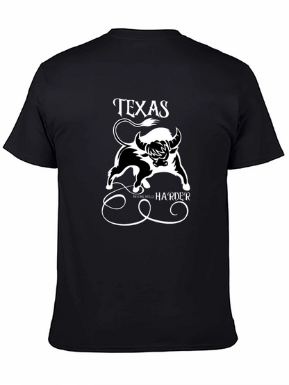 Texas Bull Graphic Print Mens T-Shirt