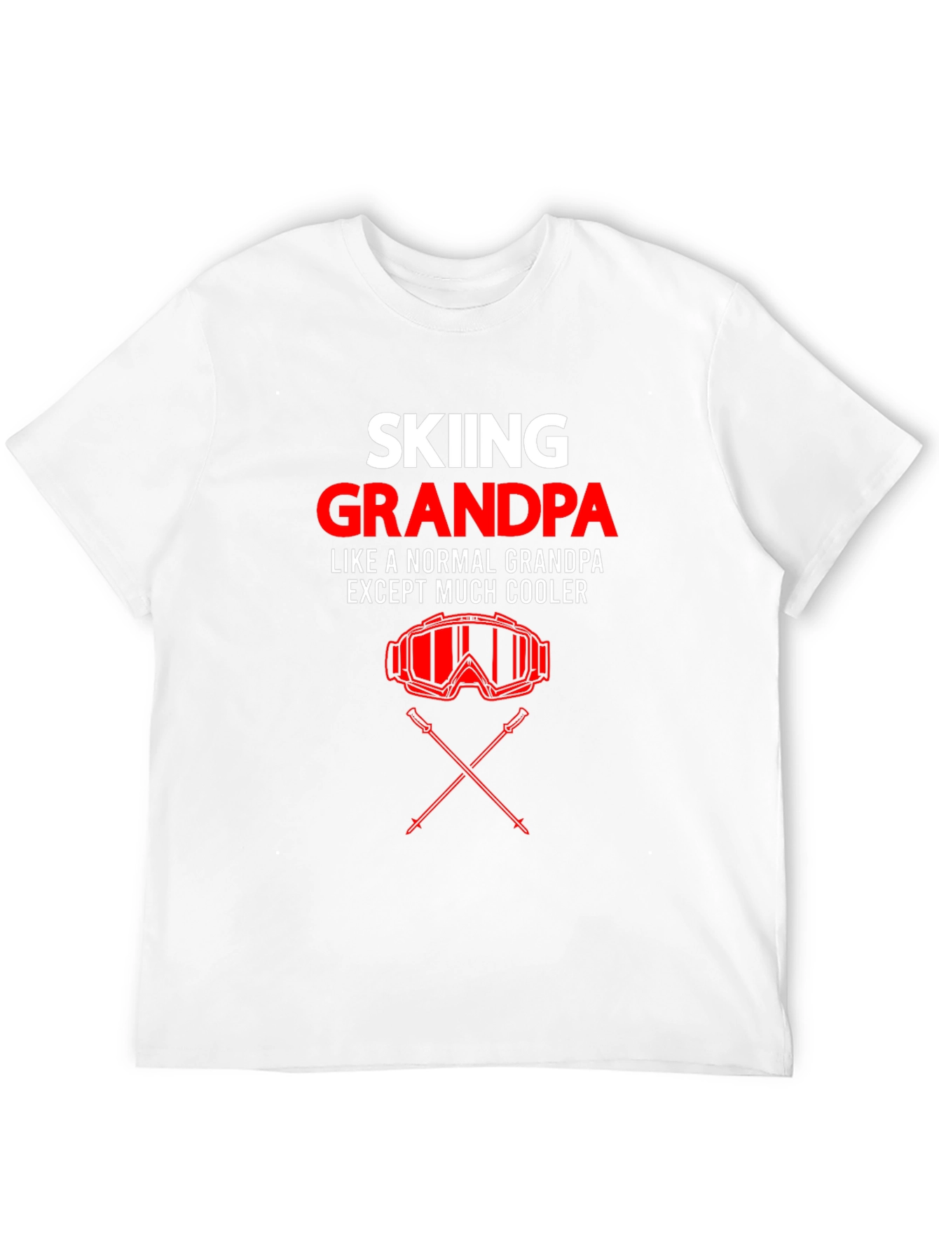 Skiing Grandpa T-Shirt - Cool Grandfather Gift