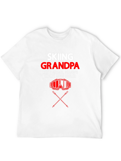 Skiing Grandpa T-Shirt - Cool Grandfather Gift