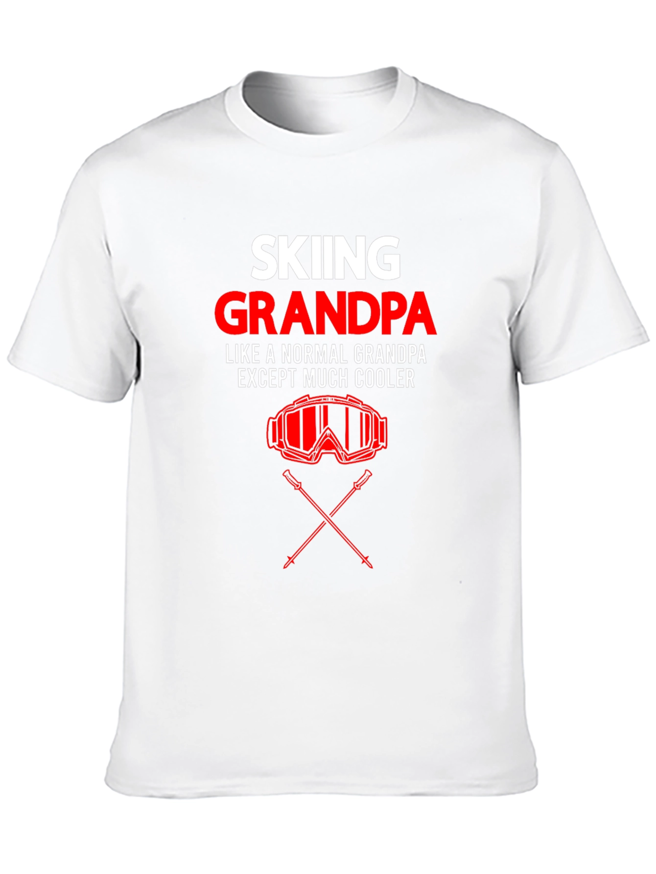 Skiing Grandpa T-Shirt - Cool Grandfather Gift