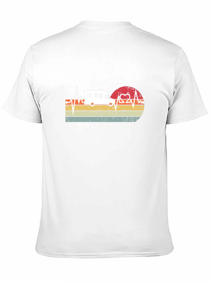 Retro Camping RV Heartbeat T-Shirt